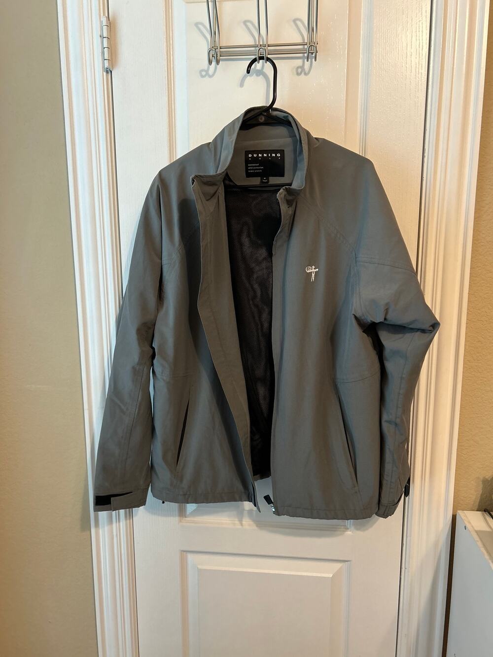 Dunning Golf Jacket Grey Zip Up Warm M Water Proof